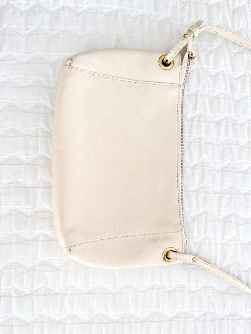Gloria Ortiz Cream Leather Studded Shoulder Bag & Matching Walle | Made in Spain - Picture 6 of 8